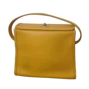 Vintage Coach Geometic Top Turnlock Mustard yellow bag